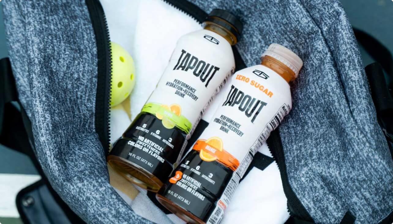 TapouT bottles in a bag